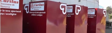 El Taller Mestral de Cáritas Menorca ha instalado nuevos contenedores de recogida de ropa